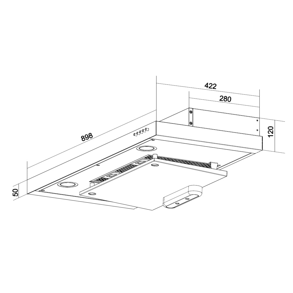 Tecno TCH 959-WFSCGC - 90cm Slimline Hood